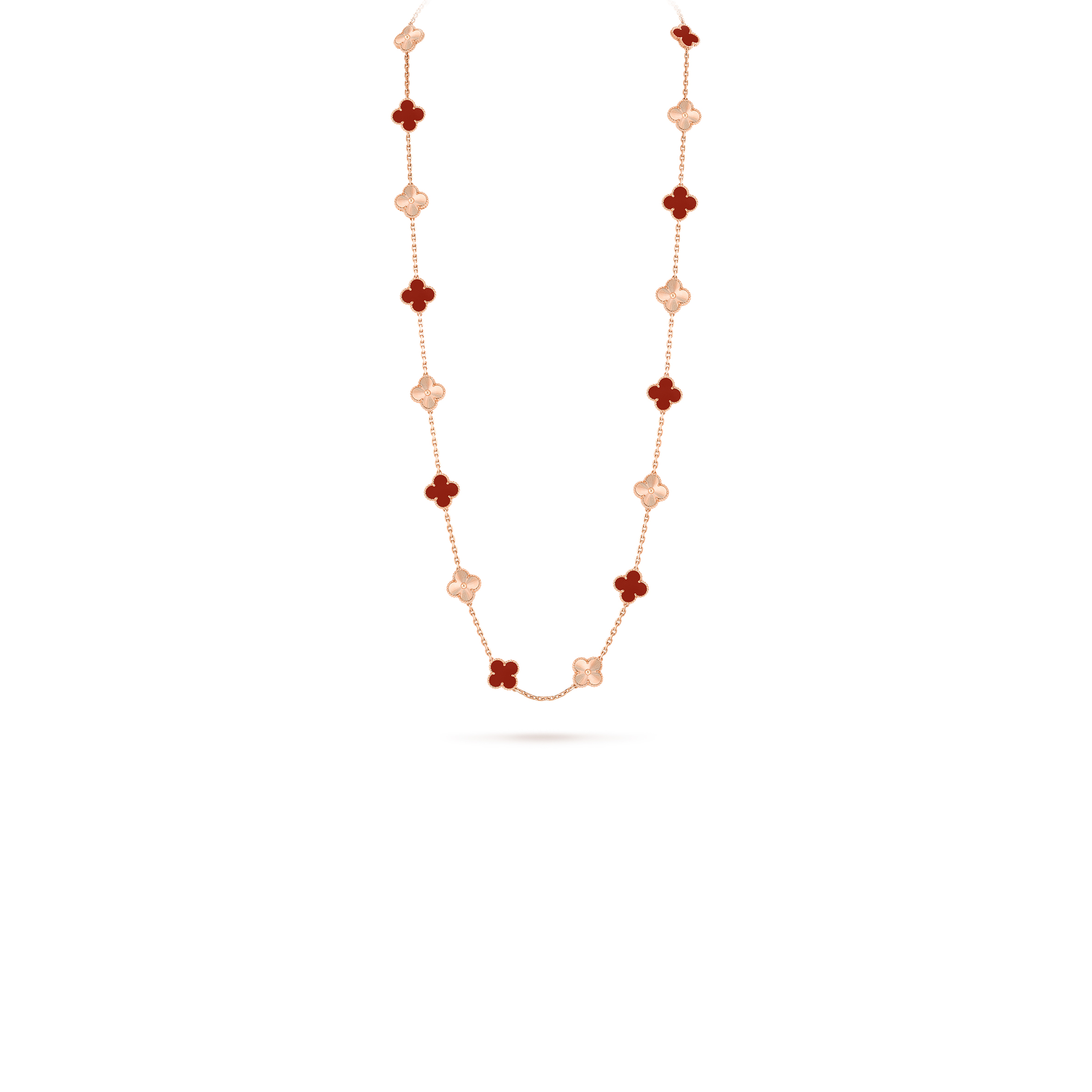 VAN CLEEF ARPELS VINTAGE ALHAMBRA LONG NECKLACE, 20 MOTIFS VCARP7RO00 VAN CLEEF ARPELS VINTAGE ALHAMBRA LONG NECKLACE, 20 MOTIFS VCARP7RO00